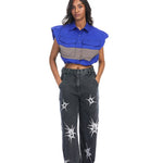 'AEON' Embellished Denim Pants - Kanika Goyal Label