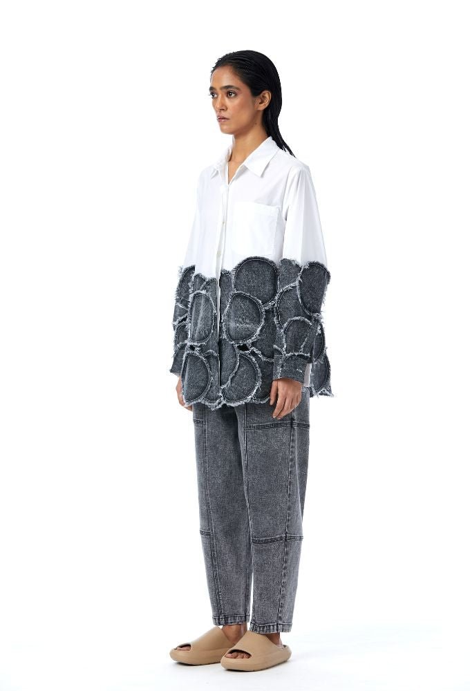 Algae' Barrel Denim Pants - Kanika Goyal Label