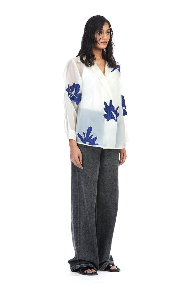 'ALYRA' Applique Shirt - Kanika Goyal Label