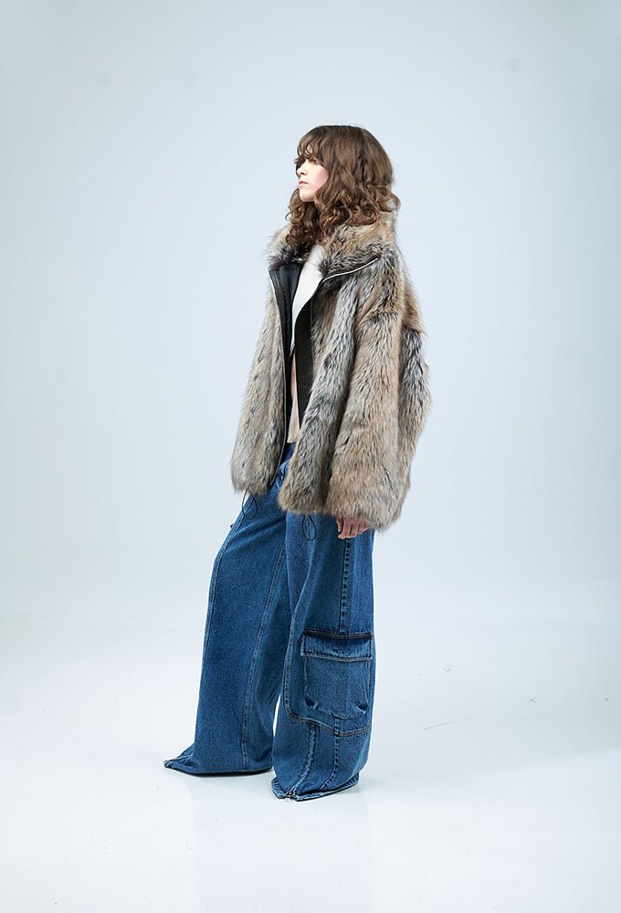 AMBER' Faux Fur Coat - Kanika Goyal Label