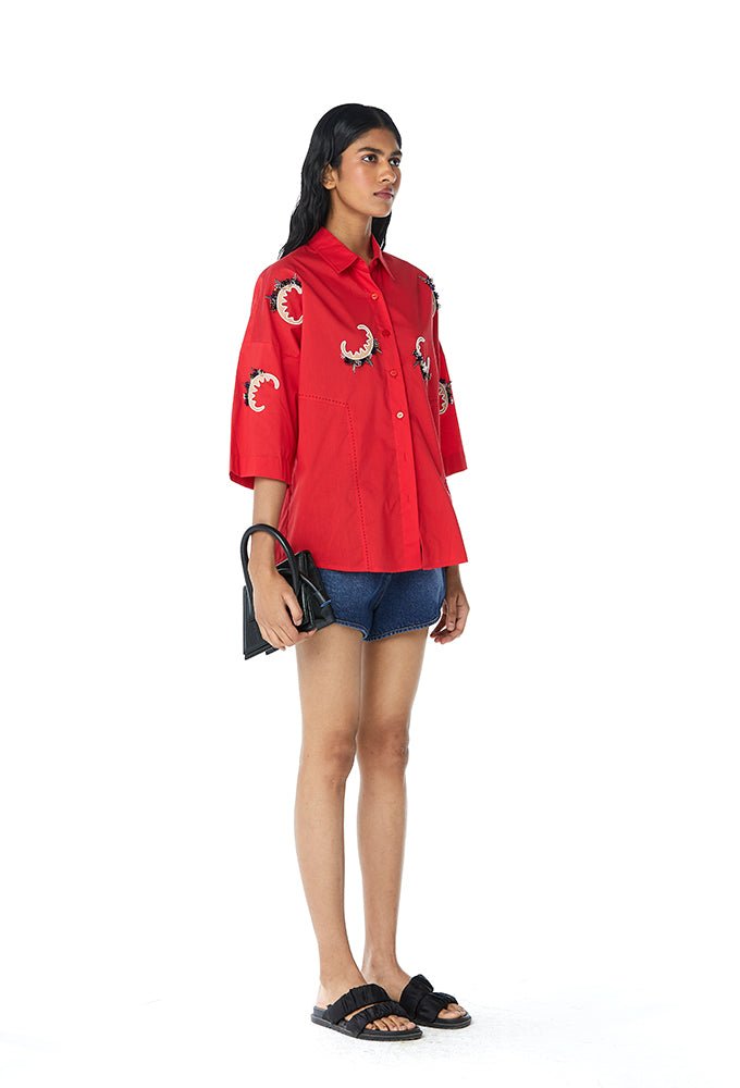 ASTRID' Embellished Shirt - Kanika Goyal Label