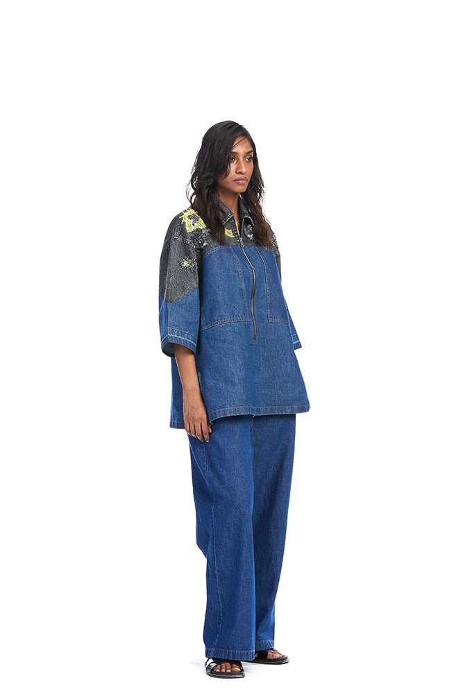 'AZURA' Denim Pants - Kanika Goyal Label