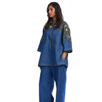 'AZURA' Denim Pants - Kanika Goyal Label