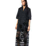 BLACK SHIRT DRESS - Kanika Goyal Label