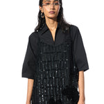 BLACK SHIRT DRESS - Kanika Goyal Label