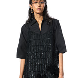 BLACK SHIRT DRESS - Kanika Goyal Label