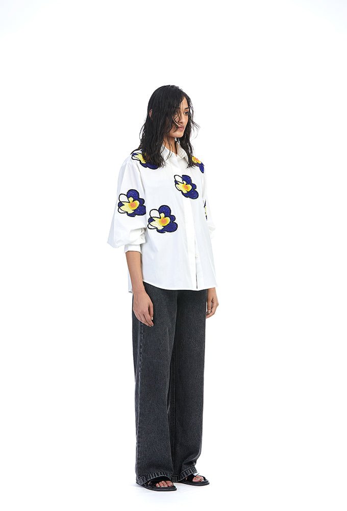 'CALIX' Embellished Shirt - Kanika Goyal Label