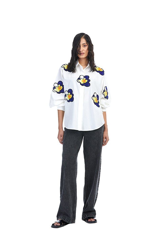 'CALIX' Embellished Shirt - Kanika Goyal Label