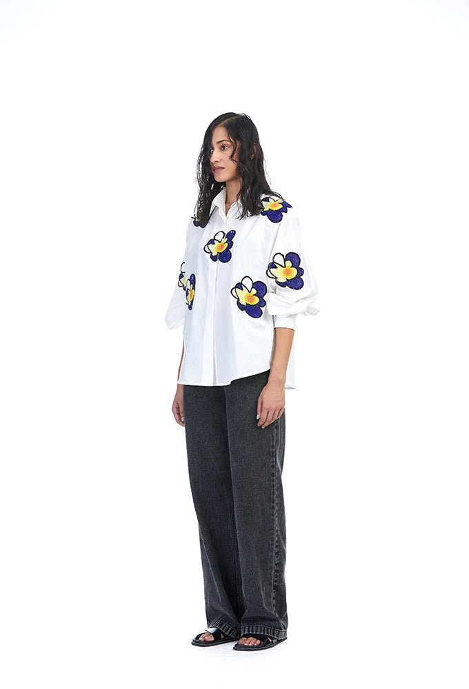 'CALIX' Embellished Shirt - Kanika Goyal Label