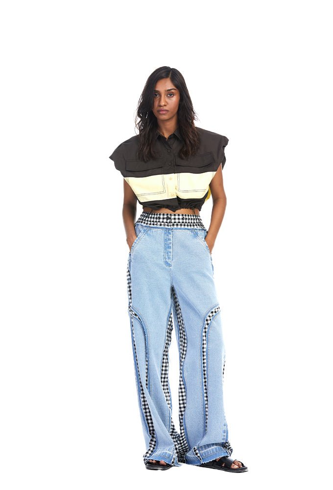 'CARYS' Concentric Cut Pants - Kanika Goyal Label