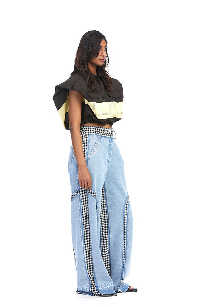 'CARYS' Concentric Cut Pants - Kanika Goyal Label