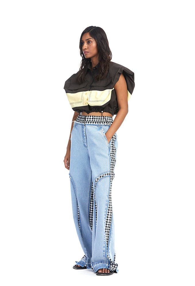 'CARYS' Concentric Cut Pants - Kanika Goyal Label