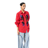 'CELESTICH' RED SHIRT - Kanika Goyal Label