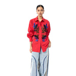 'CELESTICH' RED SHIRT - Kanika Goyal Label