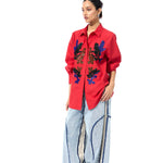 'CELESTICH' RED SHIRT - Kanika Goyal Label