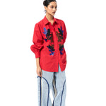 'CELESTICH' RED SHIRT - Kanika Goyal Label