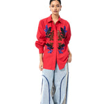 'CELESTICH' RED SHIRT - Kanika Goyal Label