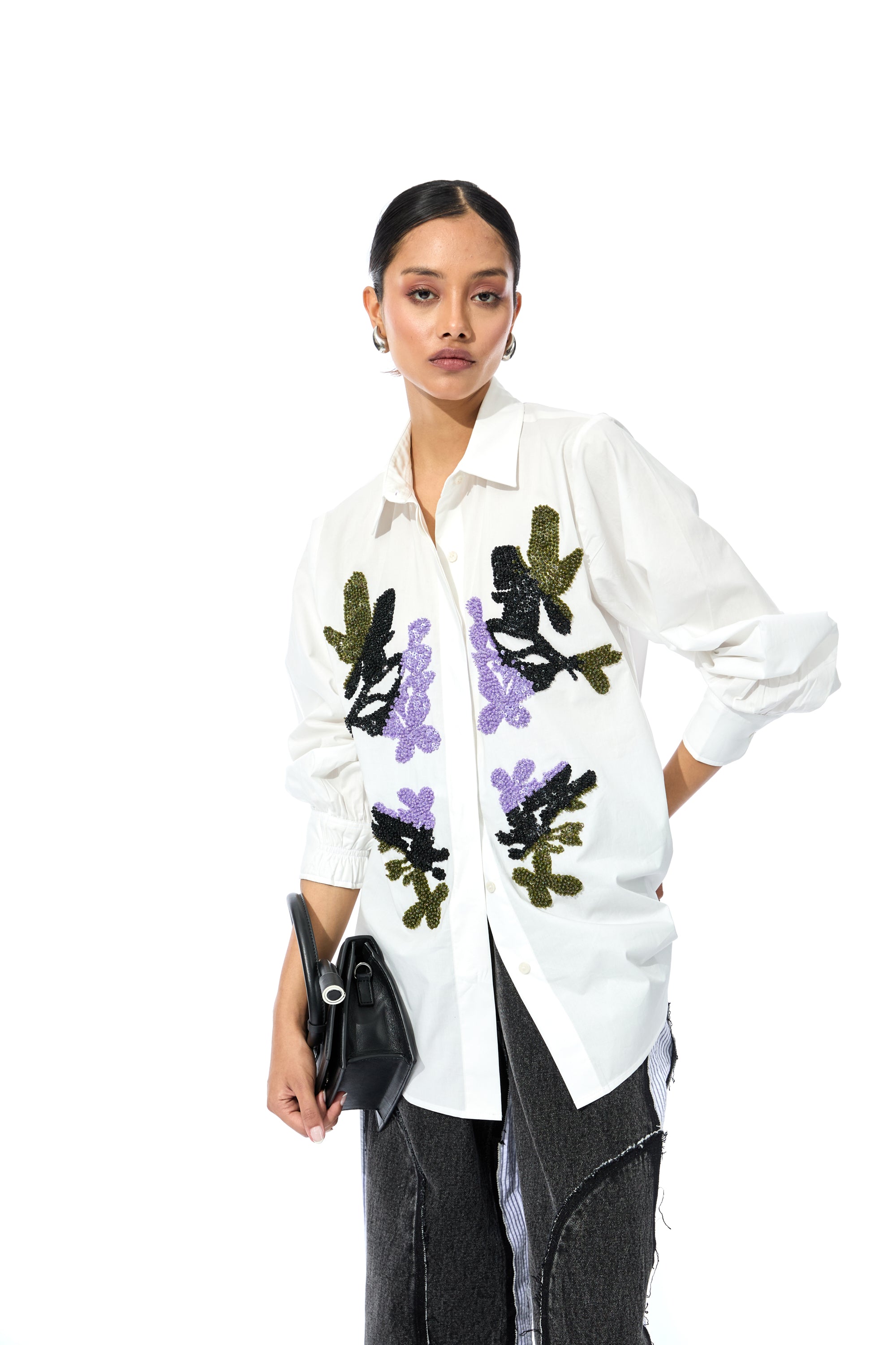 'CELESTICH' WHITE SHIRT - Kanika Goyal Label