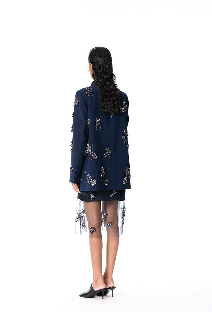 'CERYS' Embellished Blazer - Kanika Goyal Label