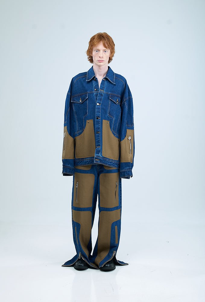 CONCENTRIC CUT DENIM JACKET - Kanika Goyal Label