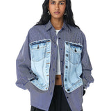 Concentric cut' Denim Shirt - Kanika Goyal Label