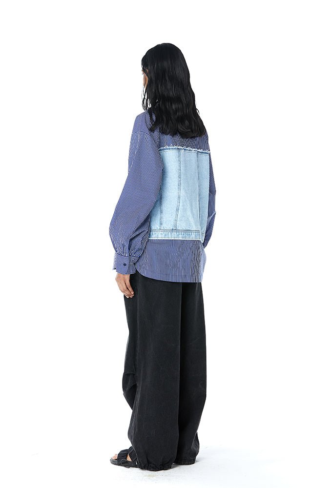 Concentric cut' Denim Shirt - Kanika Goyal Label