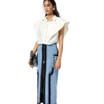 CONCENTRIC CUT DENIM SKIRT - Kanika Goyal Label