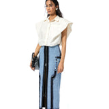 CONCENTRIC CUT DENIM SKIRT - Kanika Goyal Label