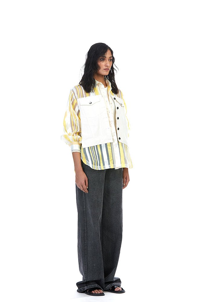 CONCENTRIC CUT ORGANZA SHIRT - Kanika Goyal Label