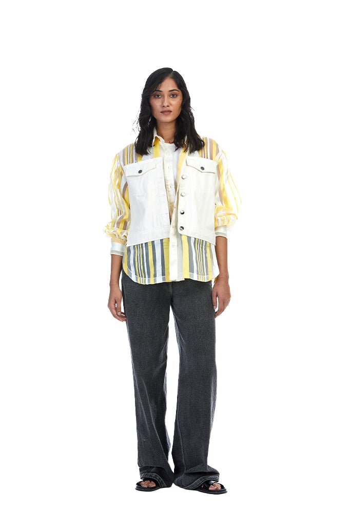 CONCENTRIC CUT ORGANZA SHIRT - Kanika Goyal Label