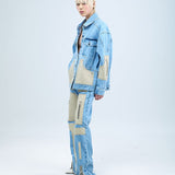 Concentric Cut Utility Denim Jacket - Kanika Goyal Label