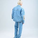 Concentric Cut Utility Denim Jacket - Kanika Goyal Label