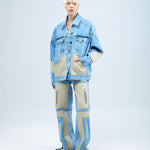 Concentric Cut Utility Denim Pants - Kanika Goyal Label