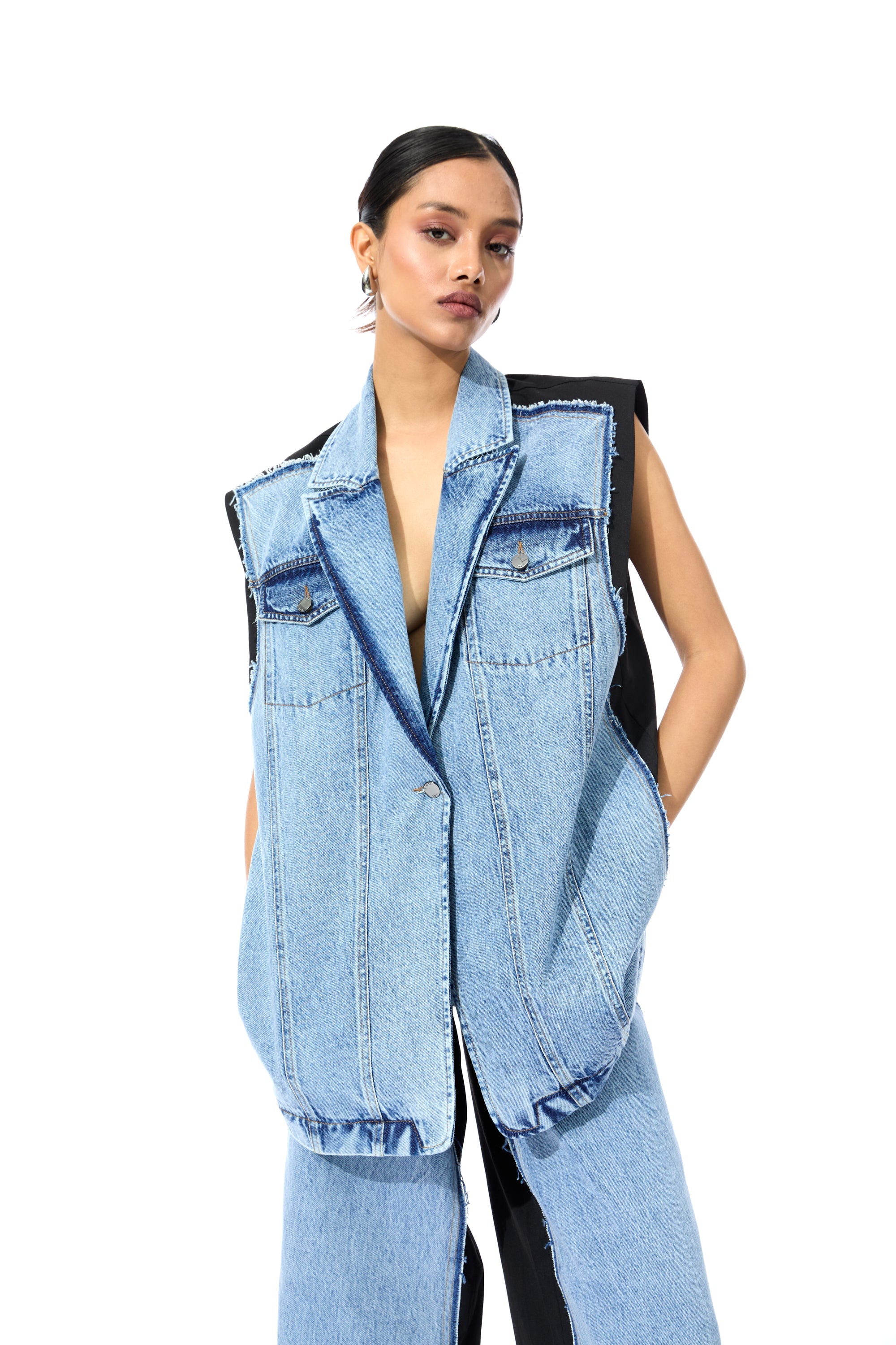 DECONSTRUCTED DENIM JACKET - Kanika Goyal Label