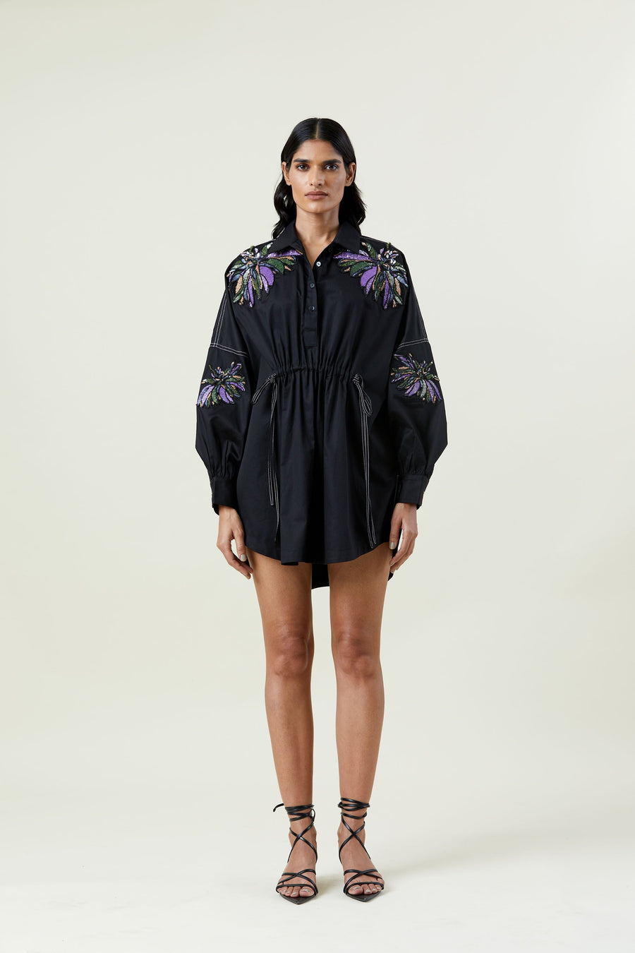 'ELESTRIA' Embellished Shirt Dress - Kanika Goyal Label