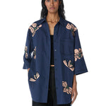 ELISA' Faux Leather Applique Shirt - Kanika Goyal Label