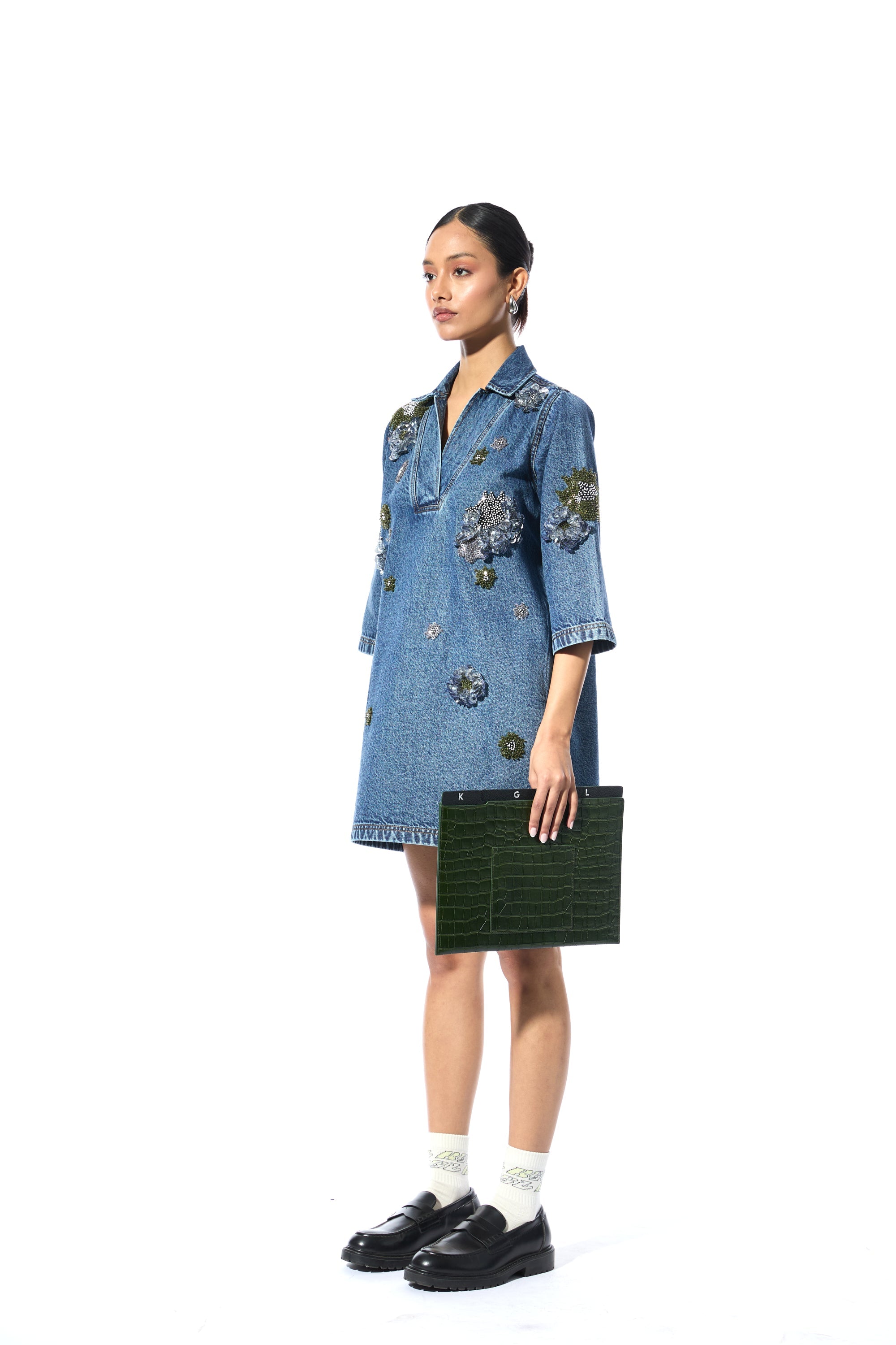 'ELVIRA' DENIM DRESS - Kanika Goyal Label