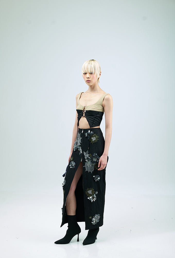 ELVIRA' Embellished Skirt - Kanika Goyal Label