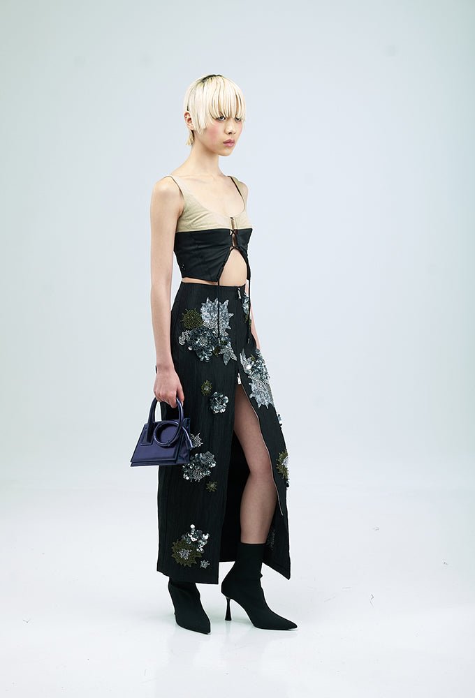 ‘ELVIRA‘ Embellished Skirt - Kanika Goyal Label