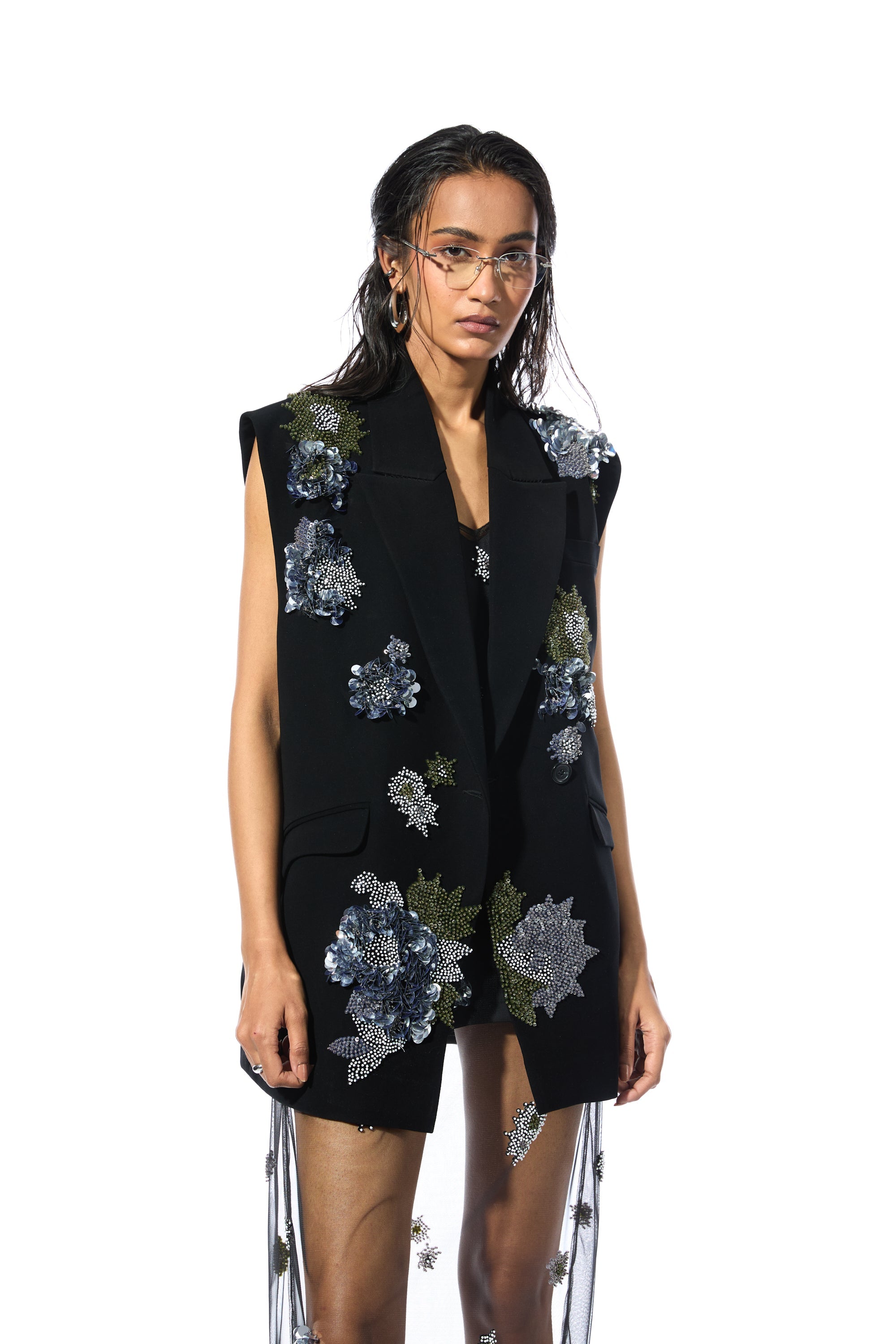 'ELVIRA' EMBELLISHED VEST - Kanika Goyal Label