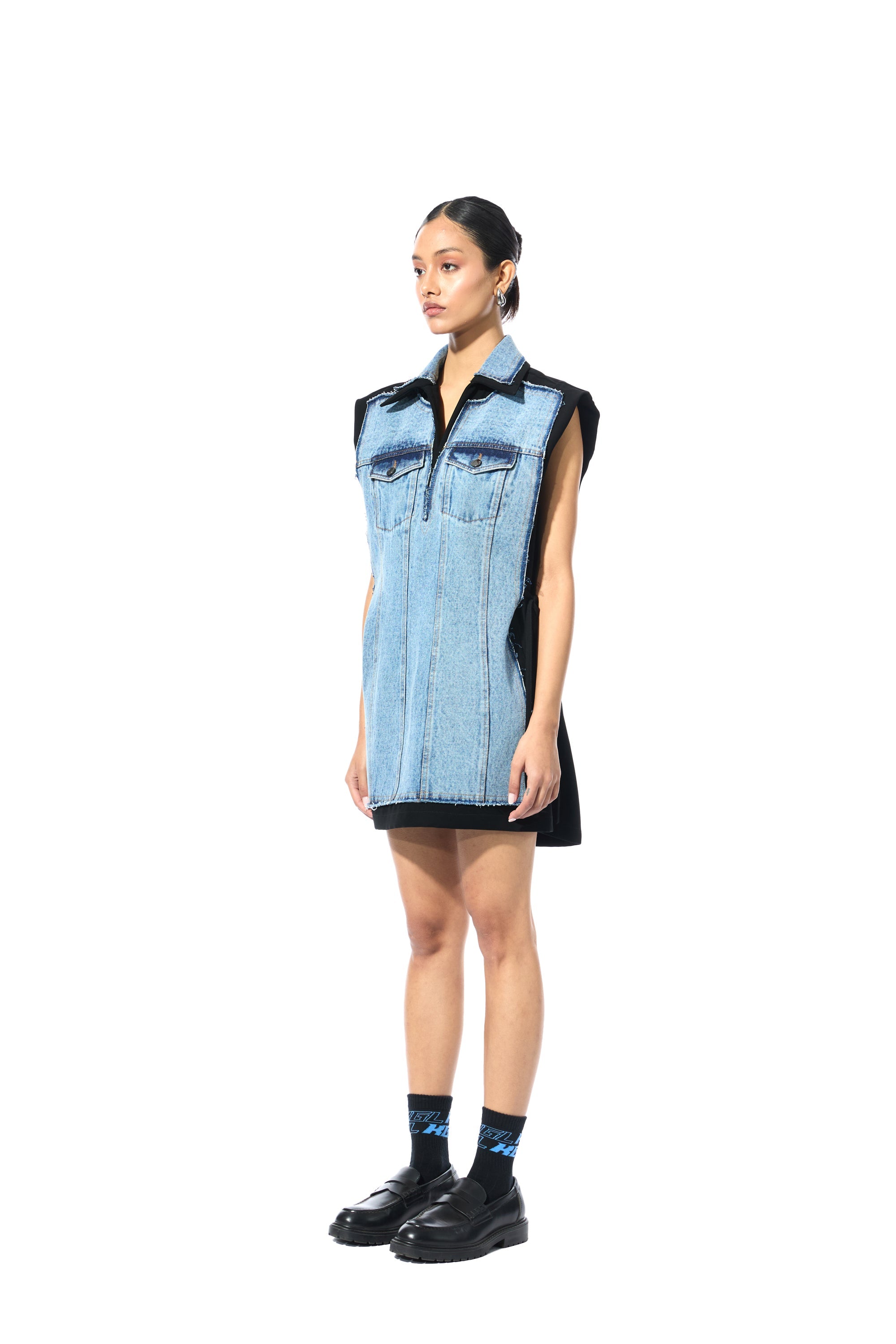 'FRAYLINE' DENIM DRESS - Kanika Goyal Label