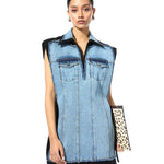 'FRAYLINE' DENIM DRESS - Kanika Goyal Label