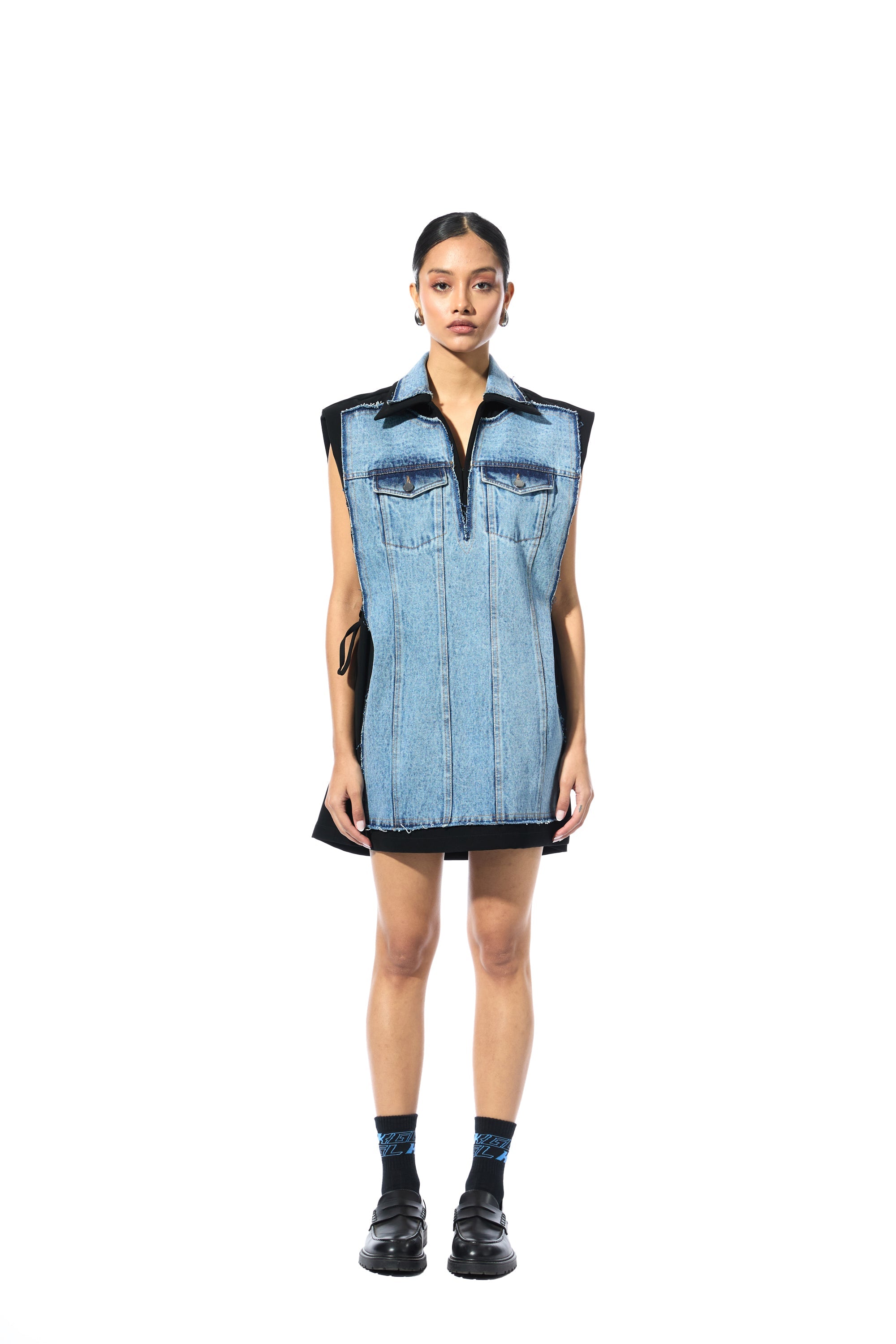 'FRAYLINE' DENIM DRESS - Kanika Goyal Label