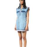 'FRAYLINE' DENIM DRESS - Kanika Goyal Label