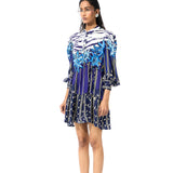 'GEOMIST' PRINTED DRESS - Kanika Goyal Label