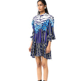 'GEOMIST' PRINTED DRESS - Kanika Goyal Label