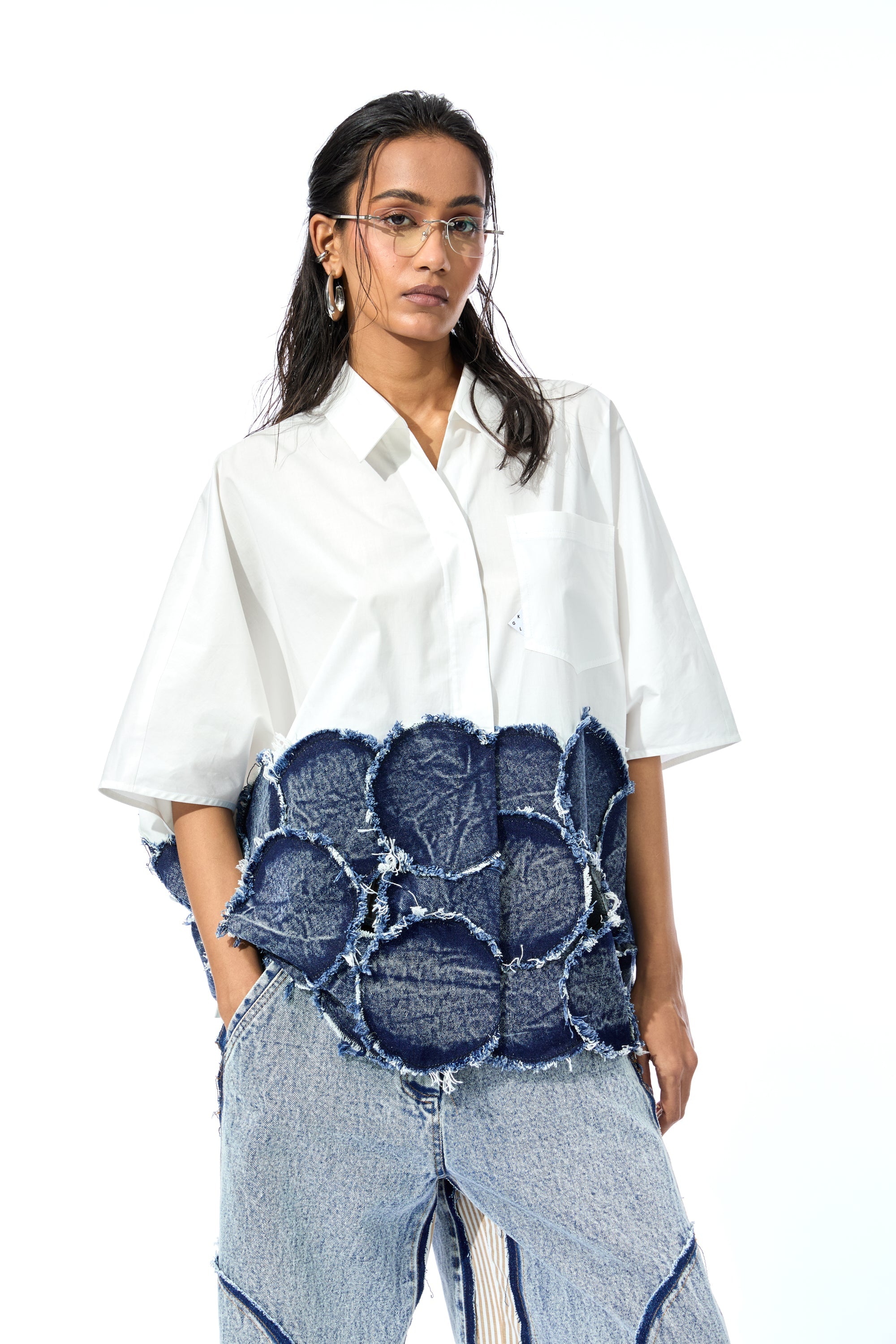 'GIROCURVE' HYBRID SHIRT - Kanika Goyal Label