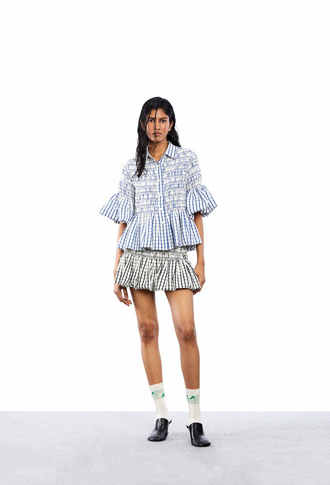 GUBBINS' Checked Top - Kanika Goyal Label