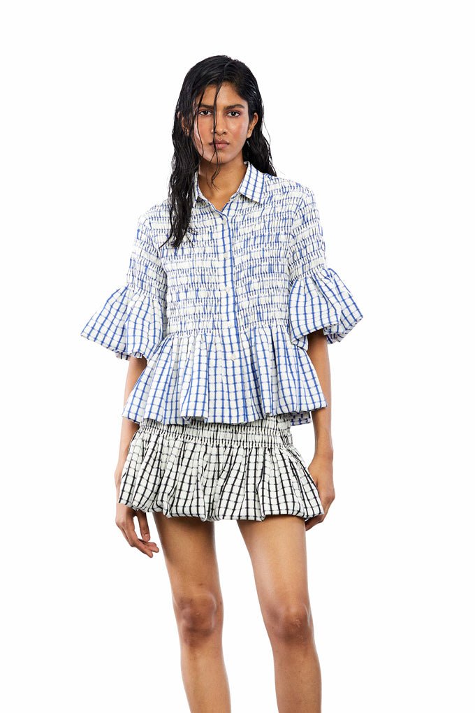 GUBBINS' Checked Top - Kanika Goyal Label