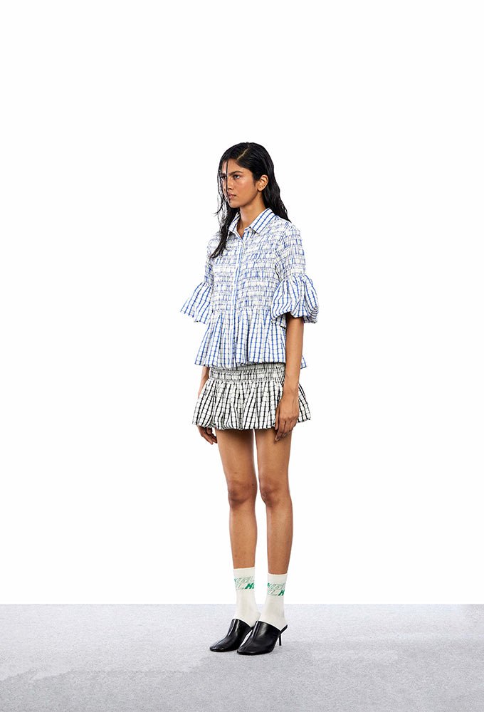 GUBBINS' Checked Top - Kanika Goyal Label